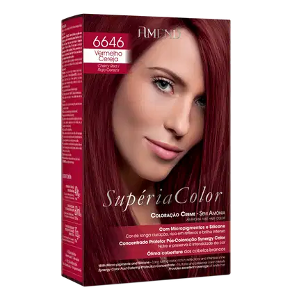 Imagem do produto Amend Supéria Color 6646 Vermelho Cereja - Tonalizante