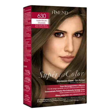 Imagem do produto Amend Supéria Color 630 Louro Escuro Dourado - Tonalizante