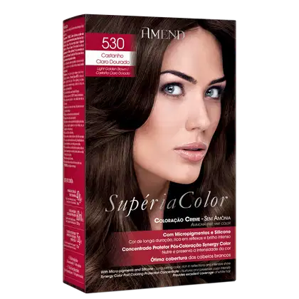 Imagem do produto Amend Supéria Color 530 Castanho Claro Dourado - Tonalizante