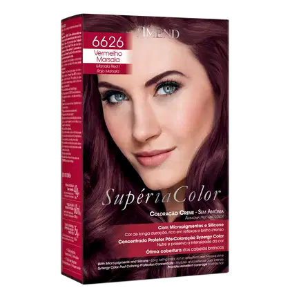 Imagem do produto Amend Supéria Color 6626 Vermelho Marsala - Tonalizante