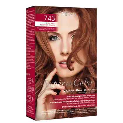 Imagem do produto Amend Supéria Color 743 Louro Médio Acobreado Dourado - Tonalizante