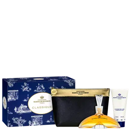 Imagem do produto Conjunto Classique Marina de Bourbon Feminino - Eau de Parfum 100ml + Loção Corporal 150ml + Nécessaire 