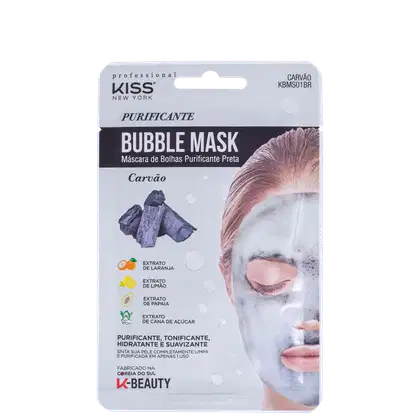 Imagem do produto Kiss New York Bubble Purificante Preta - Máscara Facial 20ml