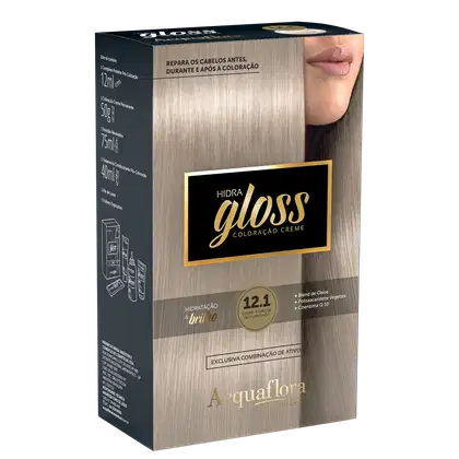 Imagem do produto Acquaflora Hidra Gloss 12.1 Louro Especial Acinzentado - Coloração Permanente 177g