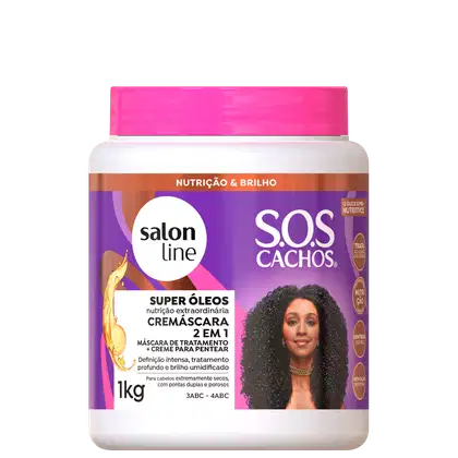 Imagem do produto Salon Line S.O.S Cachos Super Óleos Cremáscara 2 em 1 - Creme Multifuncional 1000g