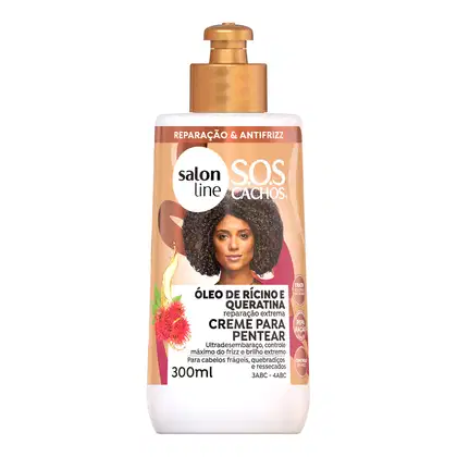 Imagem do produto Salon Line S.O.S Cachos Rícino e Queratina - Creme de Pentear 300ml