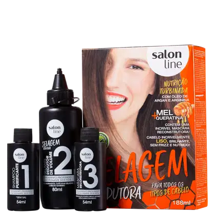 Imagem do produto Kit Salon Line Selagem Redutora Todos os Tipos de Cabelo (3 Produtos)