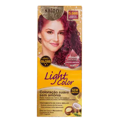 Imagem do produto Kit Salon Line Light Color 5.666 Rubi - Tonalizante