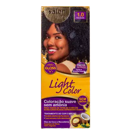 Imagem do produto Kit Salon Line Light Color 1.0 Preto Azulado - Tonalizante