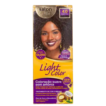 Imagem do produto Kit Salon Line Light Color 4.0 Castanho Médio - Tonalizante