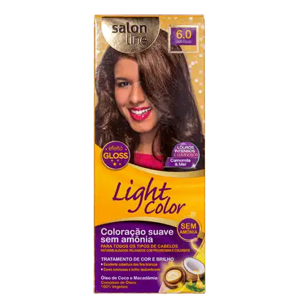 Imagem do produto Kit Salon Line Light Color 6.0 Louro Escuro - Tonalizante