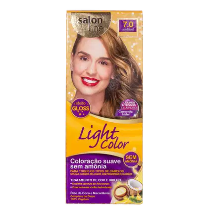 Imagem do produto Kit Salon Line Light Color 7.0 Louro Natural - Tonalizante