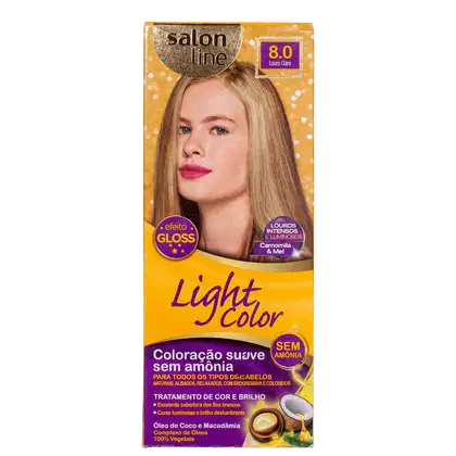 Imagem do produto Kit Salon Line Light Color 8.0 Louro Claro - Tonalizante