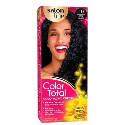 Imagem do produto Kit Salon Line Color Total 1.0 Preto Azulado - Coloração Permanente