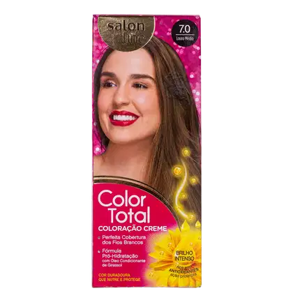 Imagem do produto Kit Salon Line Color Total 7.0 Louro Médio - Coloração Permanente