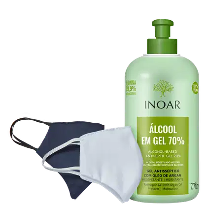 Imagem do produto Kit Beleza na Web Inoar Máscara e Álcool em Gel (3 Produtos)