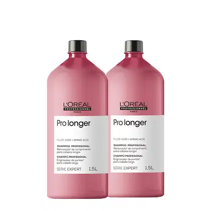 Kit L'Oréal Professionnel Serie Expert Pro Longer Double Shampoo Salon, 2 unidades.