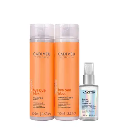 Imagem do produto Kit Cadiveu Professional Bye Bye Frizz Duo e Final Style Oil (3 produtos)