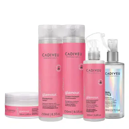 Imagem do produto Kit Cadiveu Professional Glamour Hair Care Total e Final Style Oil G (5 produtos)