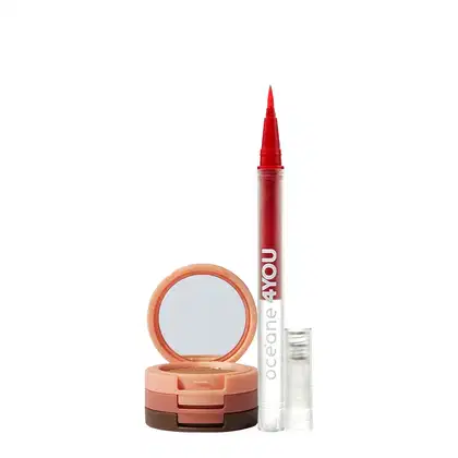 Imagem do produto Kit Océane 4you Sombra Rose Sparkle Caneta Delineadora Color Neon Orange (2 produtos)