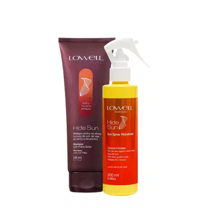 Imagem do produto Kit Lowell Hide Sun Shampoo Spray Hidratante (2 produtos)