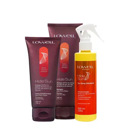 Imagem do produto Kit Lowell Hide Sun Duo Spray Hidratante (3 produtos)