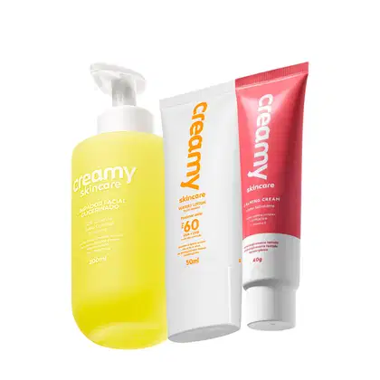 Imagem do produto Kit Creamy Skincare Limpador Glicerinado Protetor Solar Calming (3 produtos)
