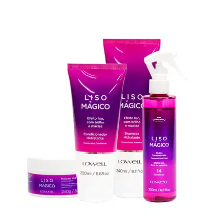 Imagem do produto Kit Lowell Liso Mágico Home Care Fluído (4 produtos)