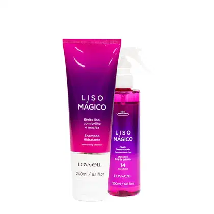 Imagem do produto Kit Lowell Liso Mágico Shampoo Fluído Termoativado (2 produtos)