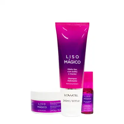 Imagem do produto Kit Lowell Liso Mágico Shampoo Máscara Oil (3 produtos)
