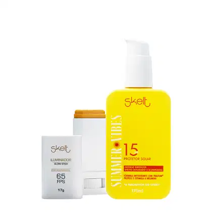 Imagem do produto Kit Skelt Summer Vibes Glow Stick Iluminador Protetor Solar (2 produtos)