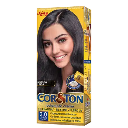 Imagem do produto Niely Cosméticos Cor & Ton 3.0 Castanho Escuro - Coloração Permanente 