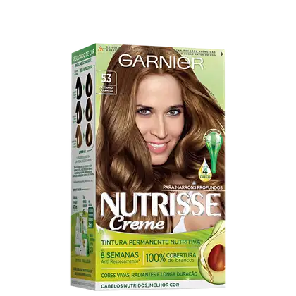 Imagem do produto Garnier Nutrisse Creme 53 Castanho Caramelo - Coloração