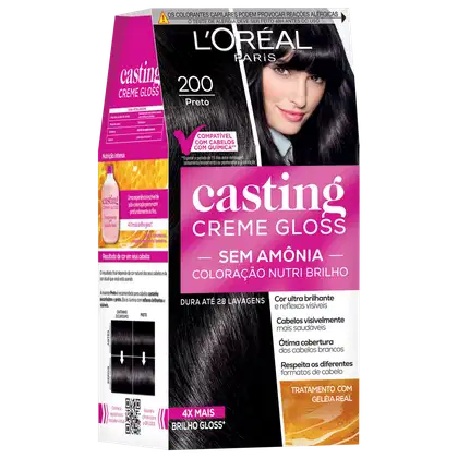 Imagem do produto Casting Creme Gloss 200 Preto - Coloração