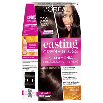 Imagem do produto Casting Creme Gloss 300 Castanho Escuro - Coloração
