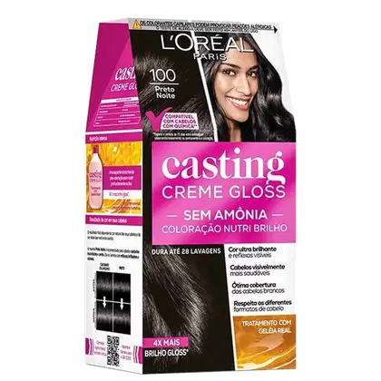 Imagem do produto Casting Creme Gloss 100 Preto Noite - Coloração