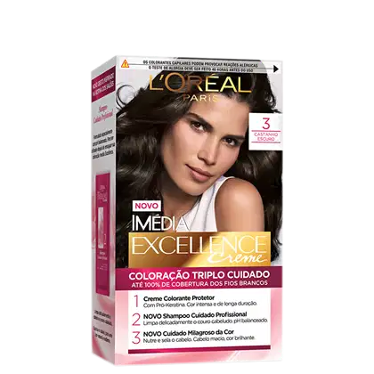 Imagem do produto Imedia Excellence Creme 3.0 Castanho Escuro - Coloração