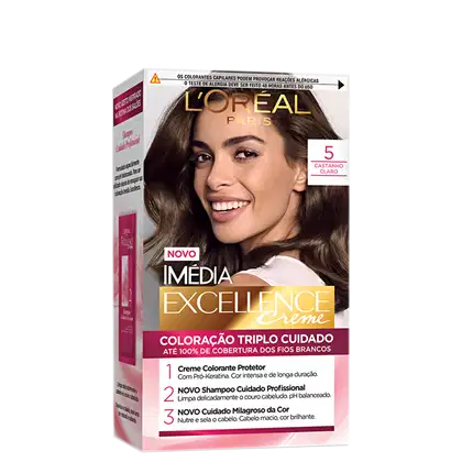 Imagem do produto Imedia Excellence Creme 5.0 Castanho Claro - Coloração