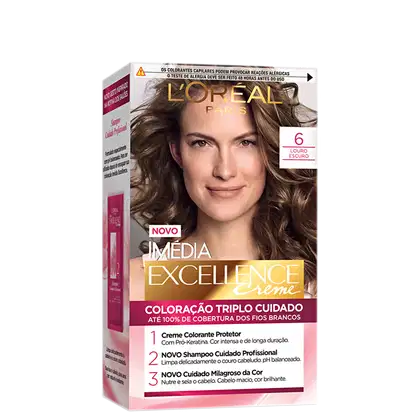 Imagem do produto Imedia Excellence Creme 6.0 Louro Escuro - Coloração