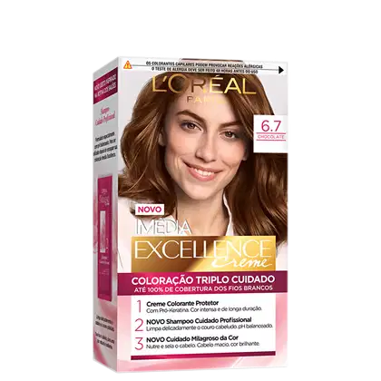 Imagem do produto Imedia Excellence Creme 6.7 Chocolate Puro - Coloração