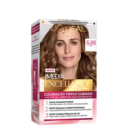 Imagem do produto Imedia Excellence Creme 6.88 Mel Tabaco - Coloração