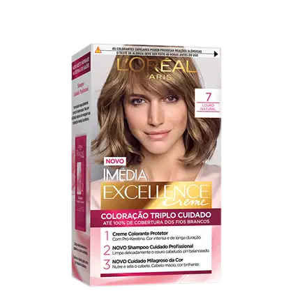 Imagem do produto Imedia Excellence Creme 7.0 Louro Natural - Coloração