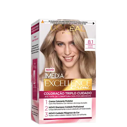 Imagem do produto Imedia Excellence Creme 8.1 Louro Sueco - Coloração