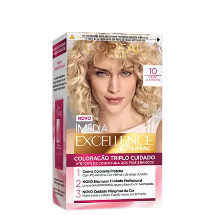 Imagem do produto Imedia Excellence Creme 10.0 Louro Claro - Coloração