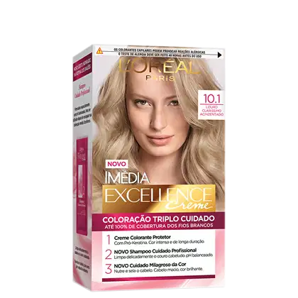 Imagem do produto Imedia Excellence Creme 10.1 Louro Claríssimo Acinzentado - Coloração