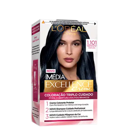 Imagem do produto Imedia Excellence Creme Fashion Paris 1.101 Preto Alta Costura - Coloração