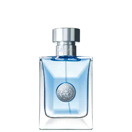 A imagem mostra o perfume importado masculino Pour Homme de Versace.