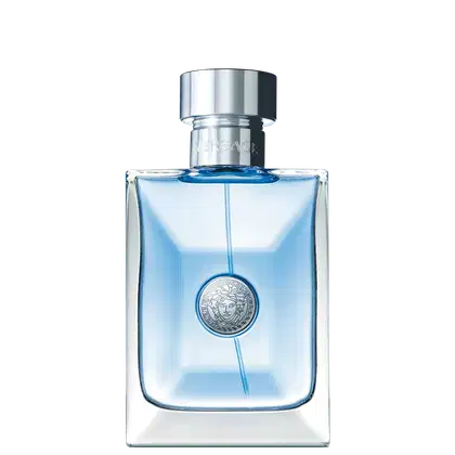 A imagem mostra o perfume importado masculino Pour Homme de Versace.