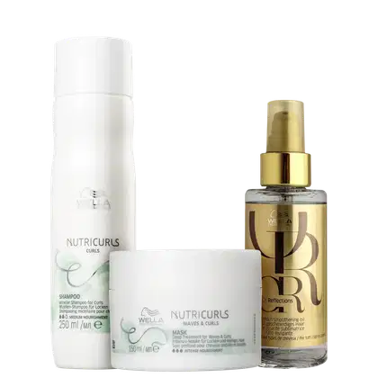 Imagem do produto Kit Wella Professionals Nutricurls & Oil Reflections (3 Produtos)