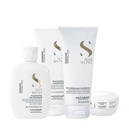 Imagem do produto Kit Alfaparf Semi di Lino Diamond Illuminating - Brilho Intenso e Cuidado Completo (4 produtos)